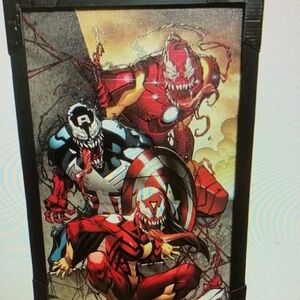Pyramid America Marvel Venomized Avengers 18 x 12 Wood Art Framed Poster Wall